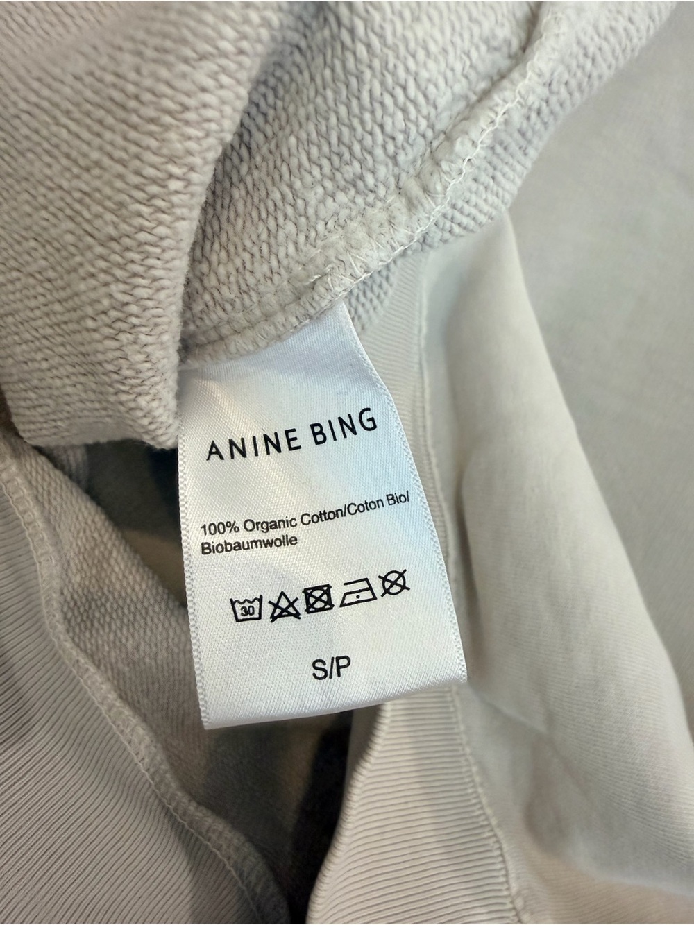 Anine Bing Beige Crewneck Sweatshirt with Tiger Graphic and Green Lettering - Picture 3 of 5